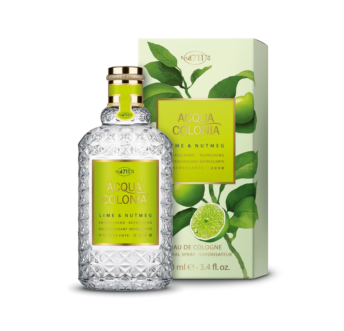 4711 Acqua Colonia Rafraîchissante EdC Citron Vert & Noix de Muscade avec son étui